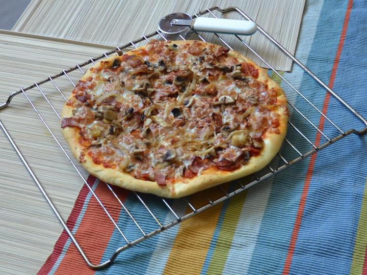 pizza de champiñón
