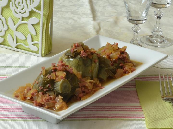 Alcachofas con jamón