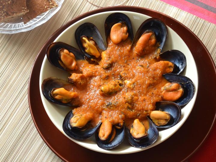 Mejillones en salsa  picante