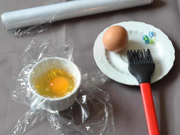 Proceso huevos poché