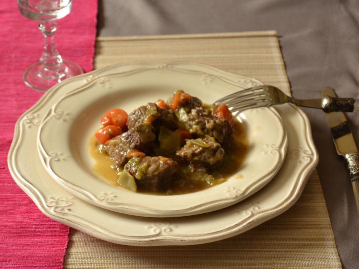 Ternera guisada con verduras