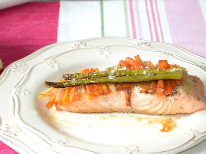Salmón en papillote