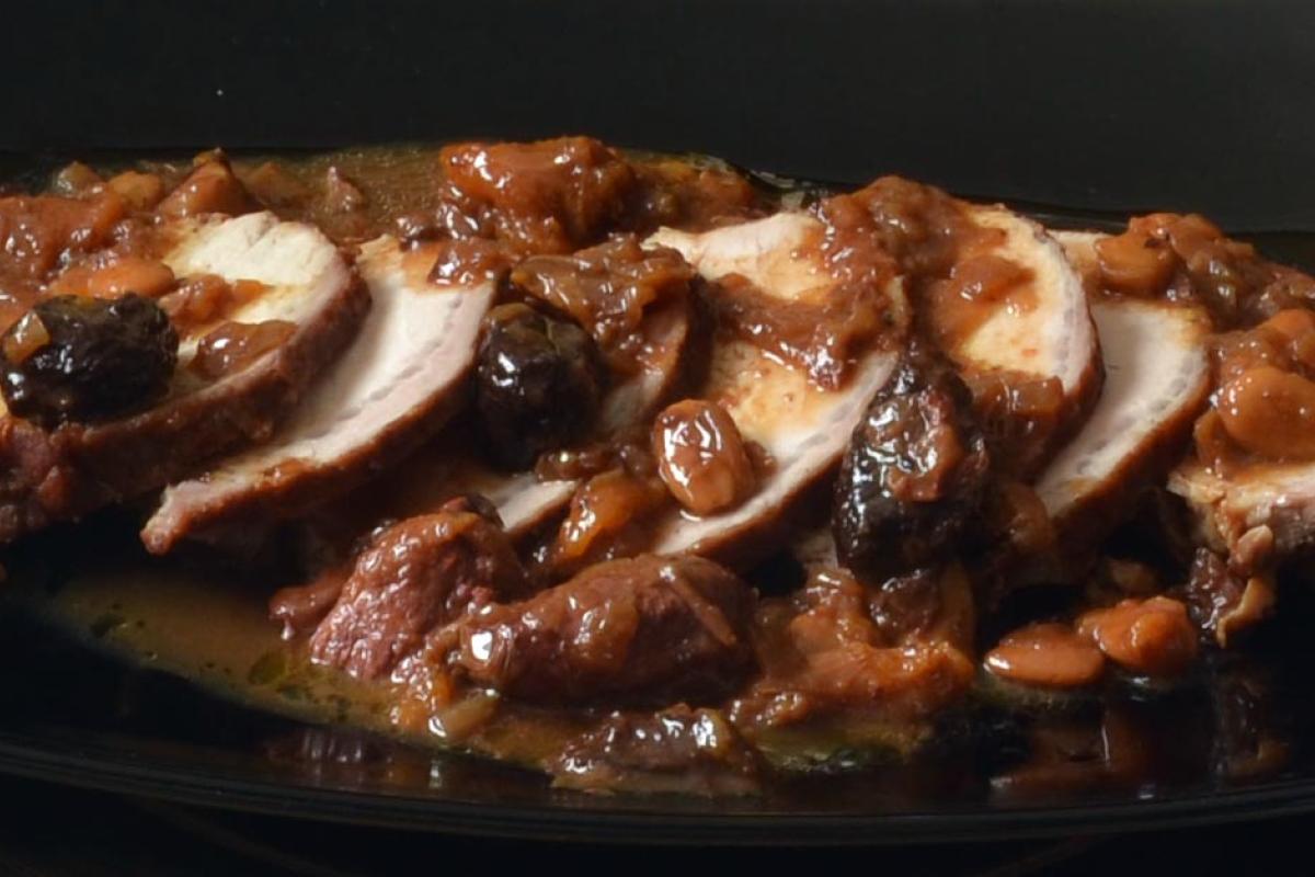 Lomo con frutos secos