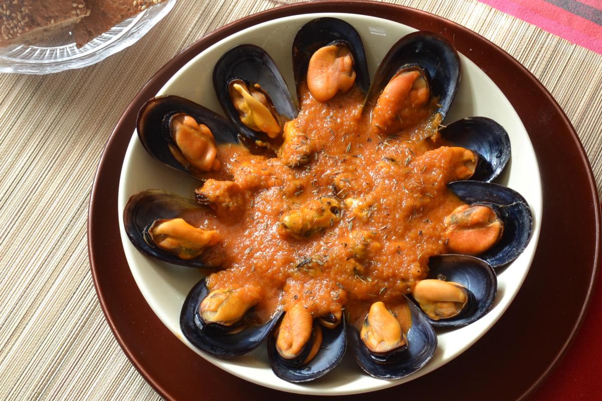 Mejillones en salsa  picante
