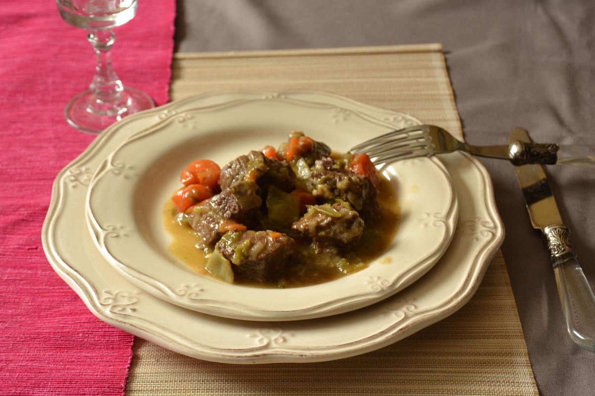 Ternera guisada con verduras
