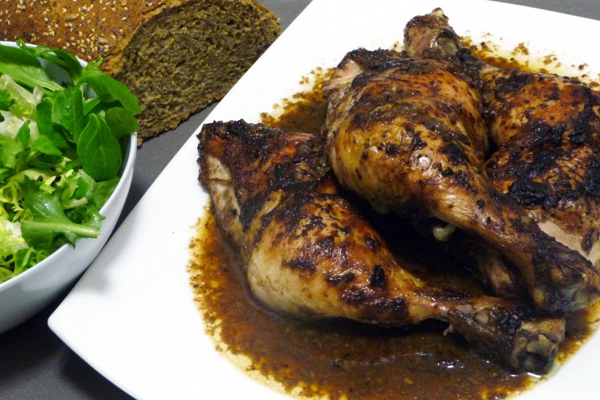 Muslos de pollo con marinada oriental