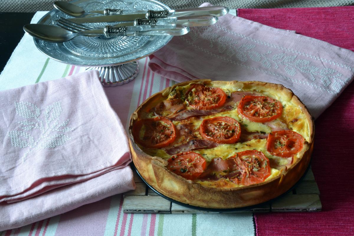Quiche de bacon y queso