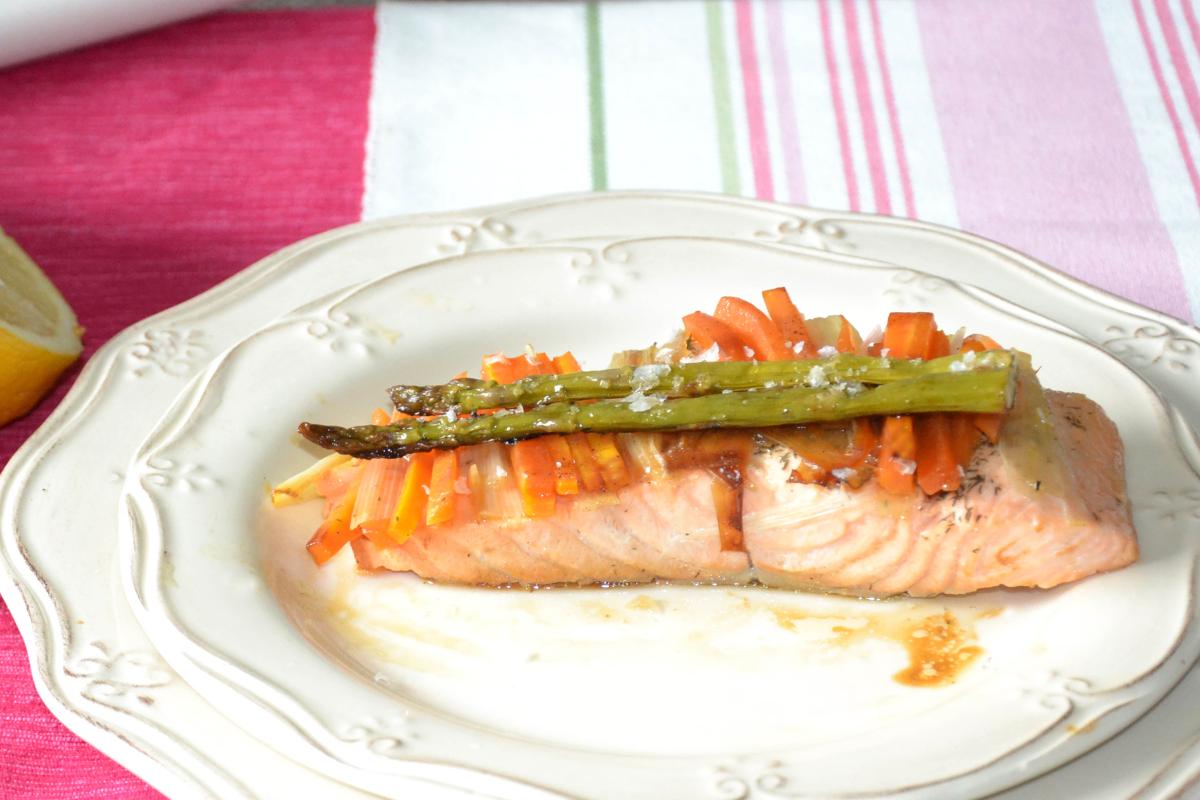 Salmón en papillote